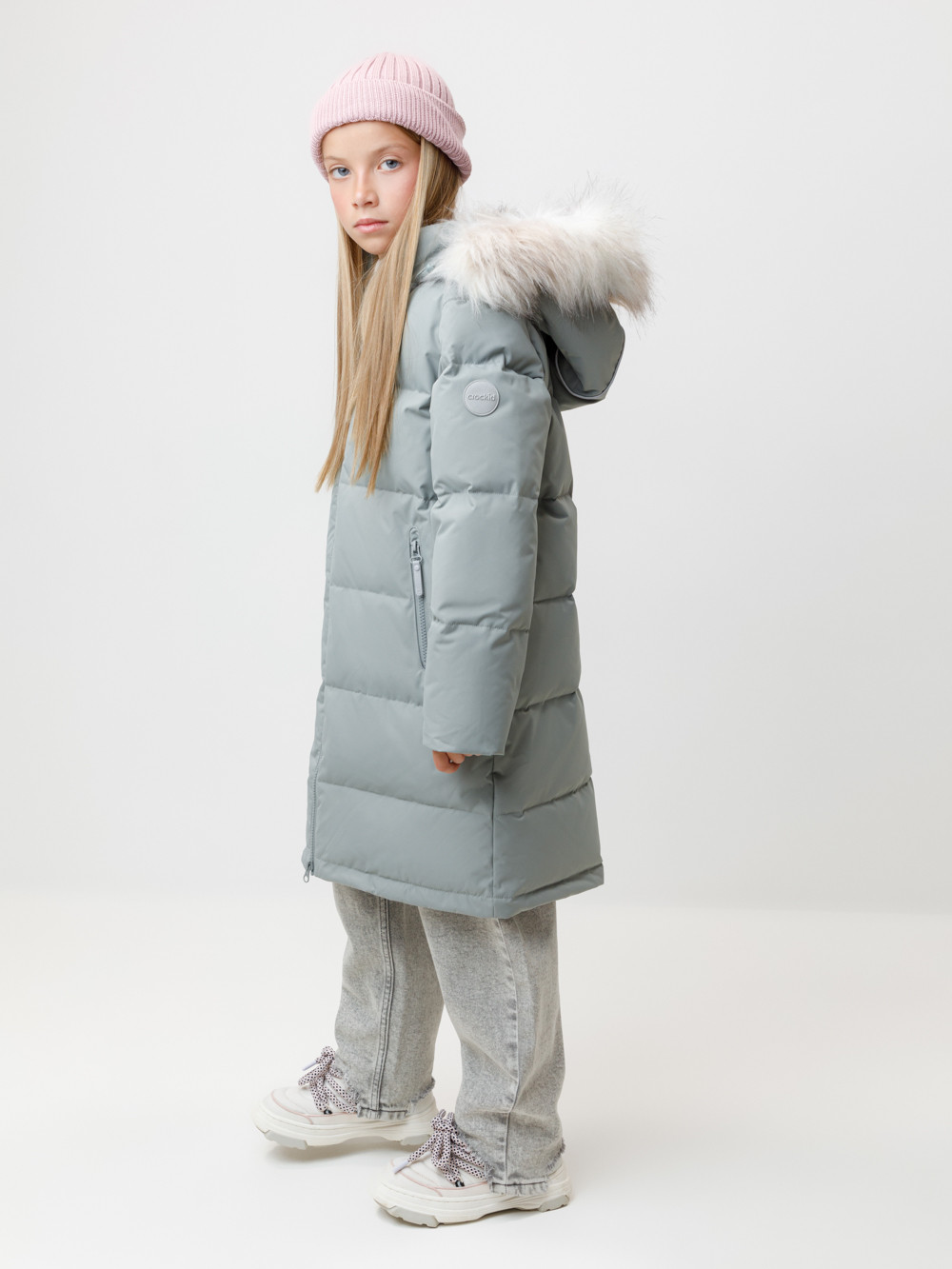 Пальто для девочки, артикул: ВК 34069/3 УЗГ, цвет: зеленый, фото 4