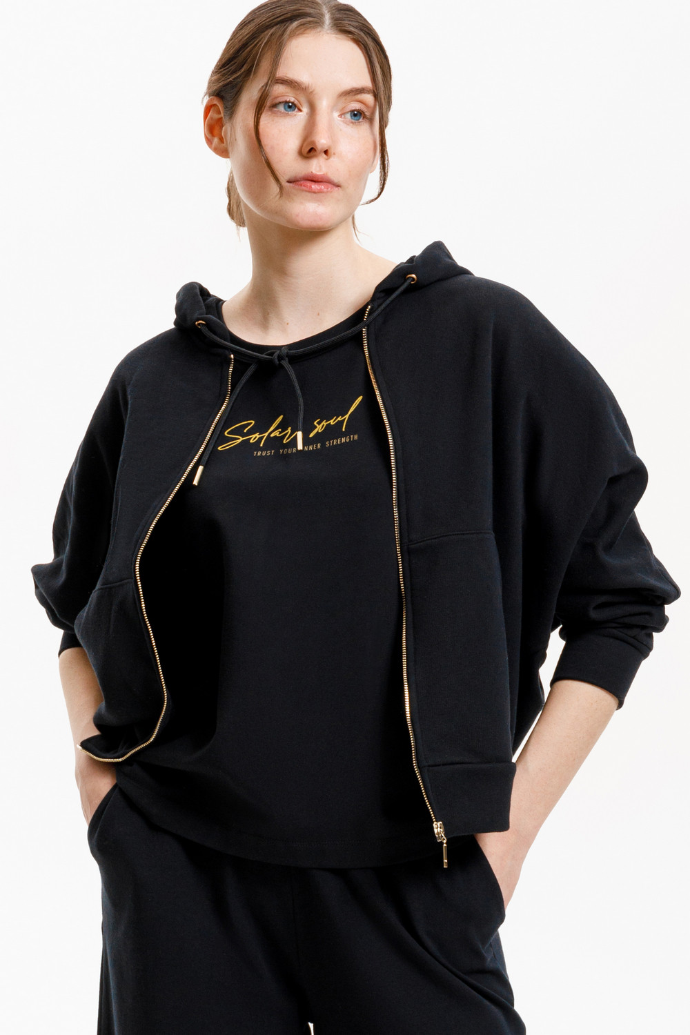 Брюки женские для мам, артикул: ЕВТ 4146, цвет: черный3, фото 4