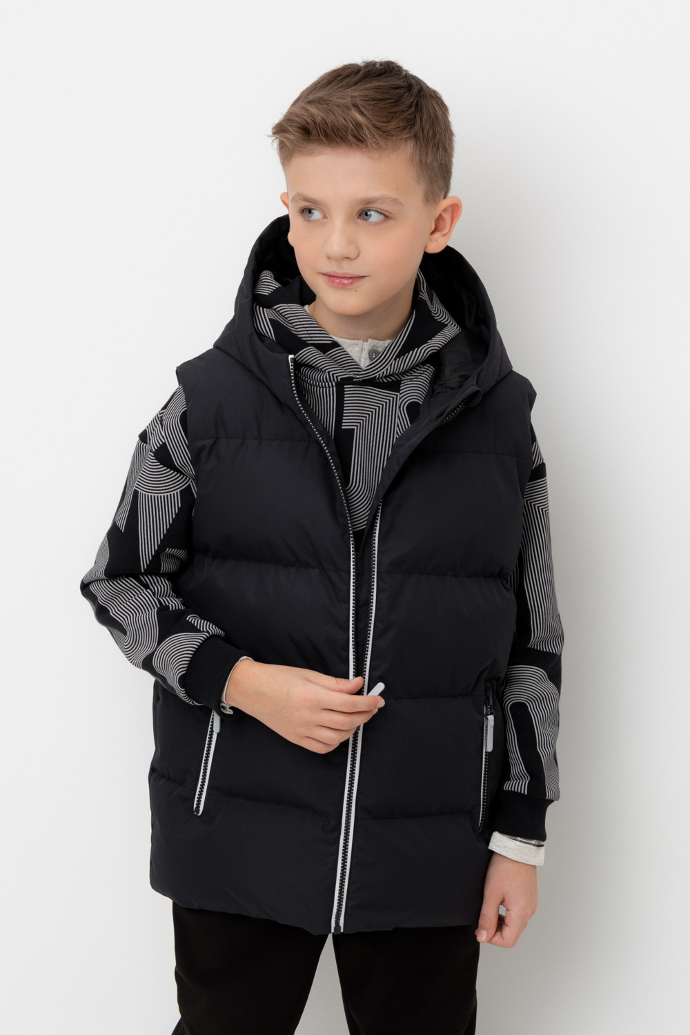 Жилеты для мальчика, артикул: ВК 35018/6 ГР (98-128), цвет: темно-серый, фото 4
