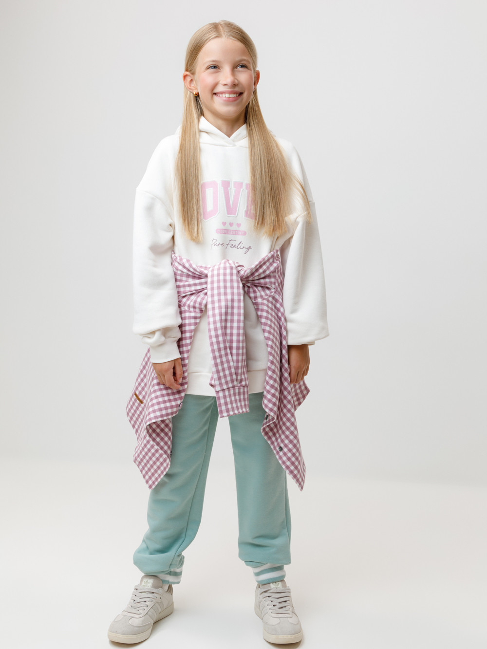 Брюки для девочки, артикул: КР 400782-1, цвет: голубой, фото 4