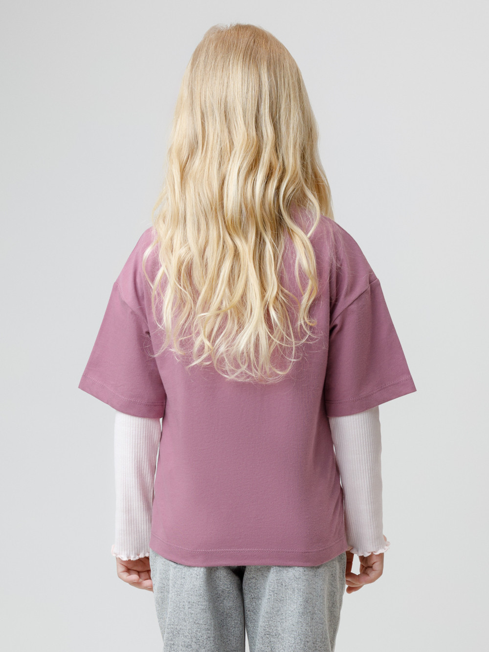 Футболка для девочки, артикул: КР 302828, цвет: бордовый, фото 4