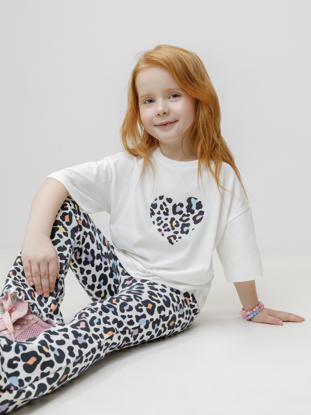 Футболка для девочки, артикул: КР 303016, цвет: сахар, фото 4