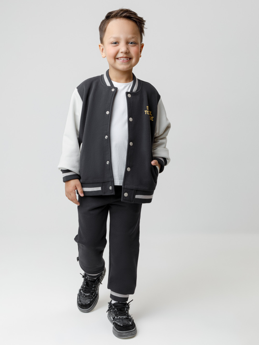 Брюки для мальчика, артикул: КР 400784, цвет: темно-серый, фото 4