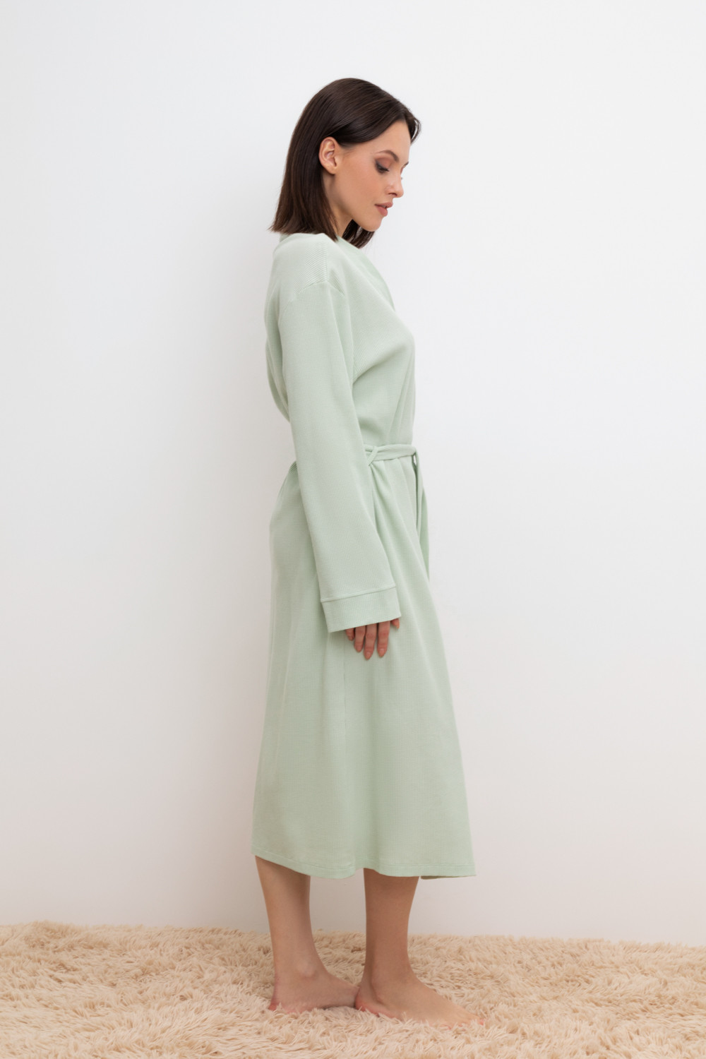 Халаты женские для мам, артикул: Е 50014/24, цвет: зеленый, фото 4