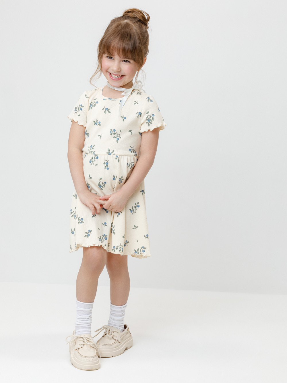 Платье для девочки, артикул: К 5793, цвет: бежевый, фото 4