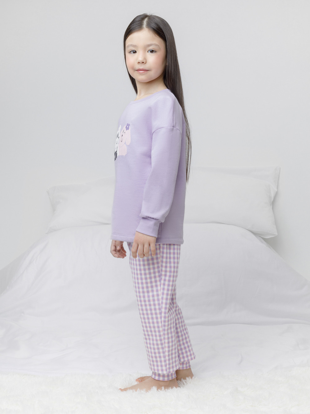 Пижама для девочки, артикул: К 1567, цвет: фиолетовый, фото 4