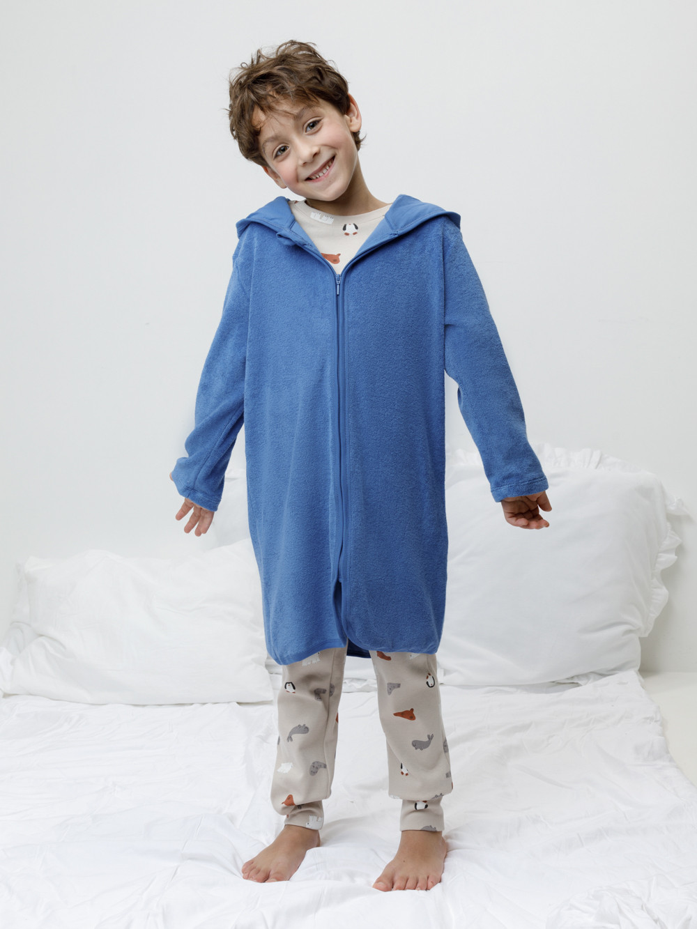 Халат для мальчика, артикул: К 5801, цвет: синий, фото 4