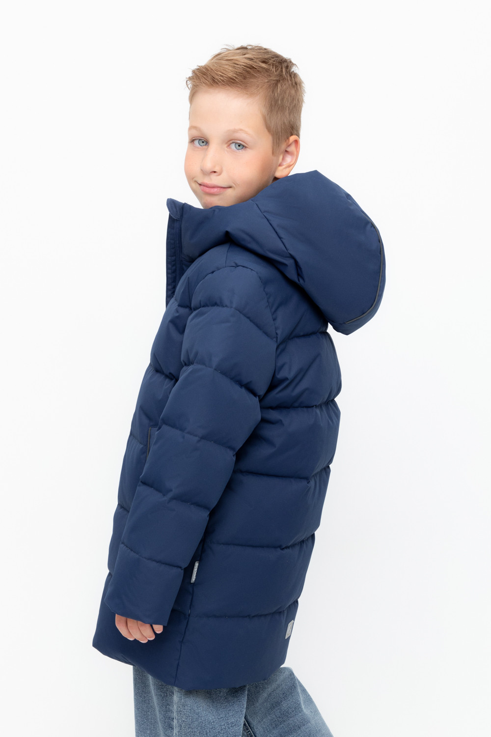 Пальто, плащи для мальчика, артикул: ВК 34070/3 УЗГ ( 98-122), цвет: синий, фото 4