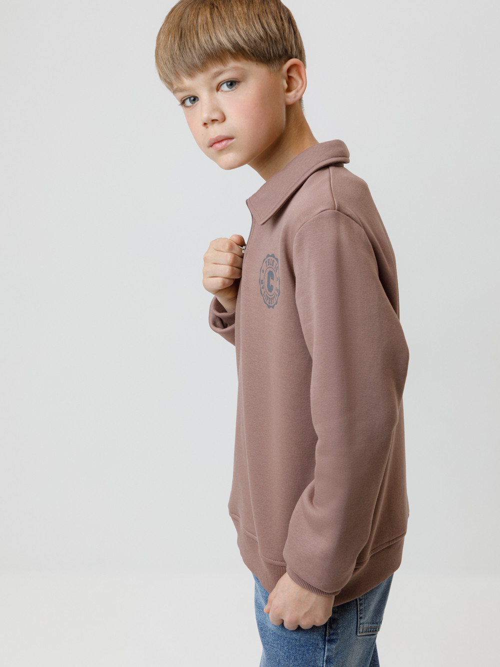 Свитшоты для мальчика, артикул: КР 302798, цвет: коричневый, фото 4