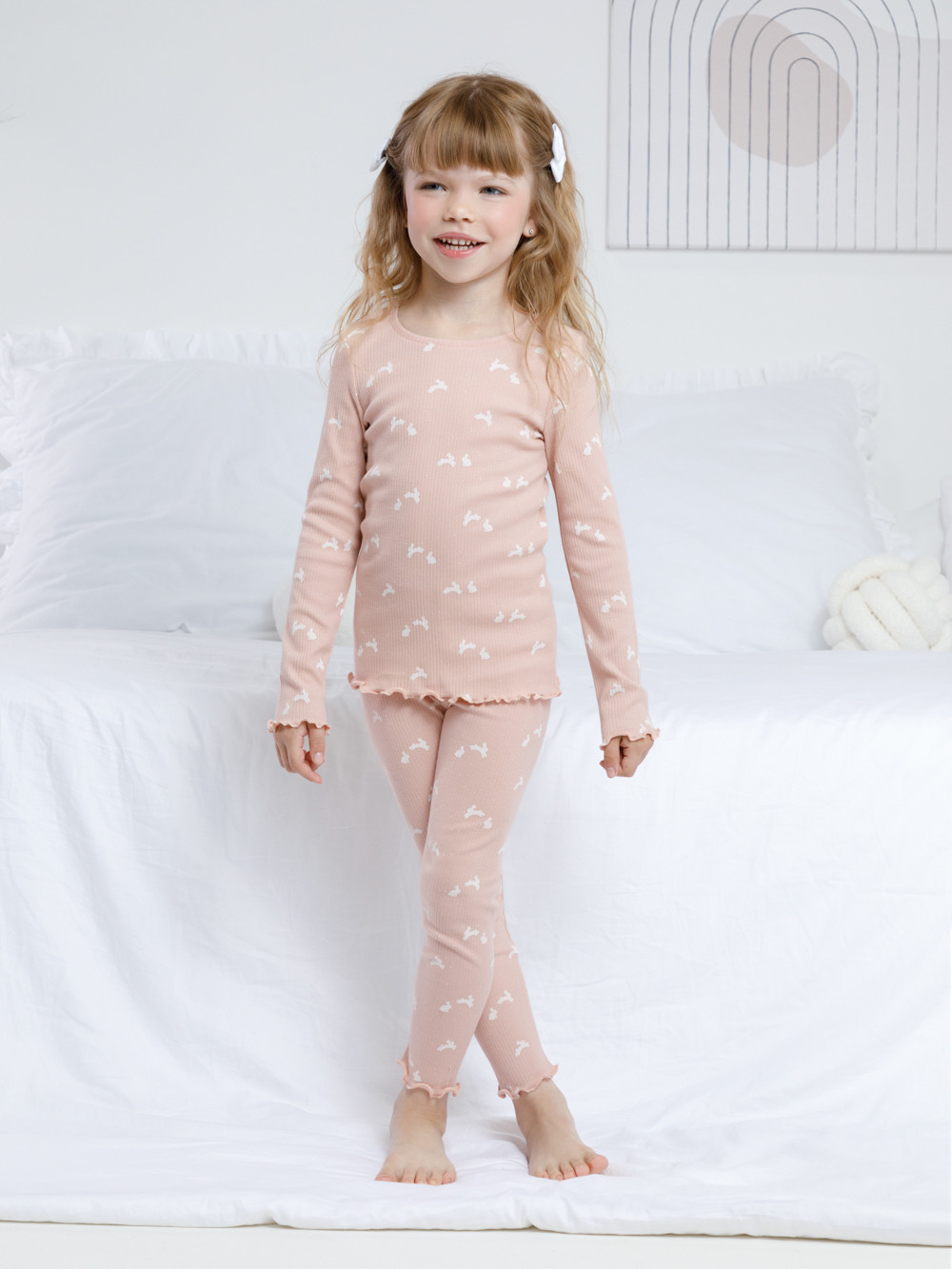 Пижама для девочки, артикул: К 1618, цвет: розовый, фото 4