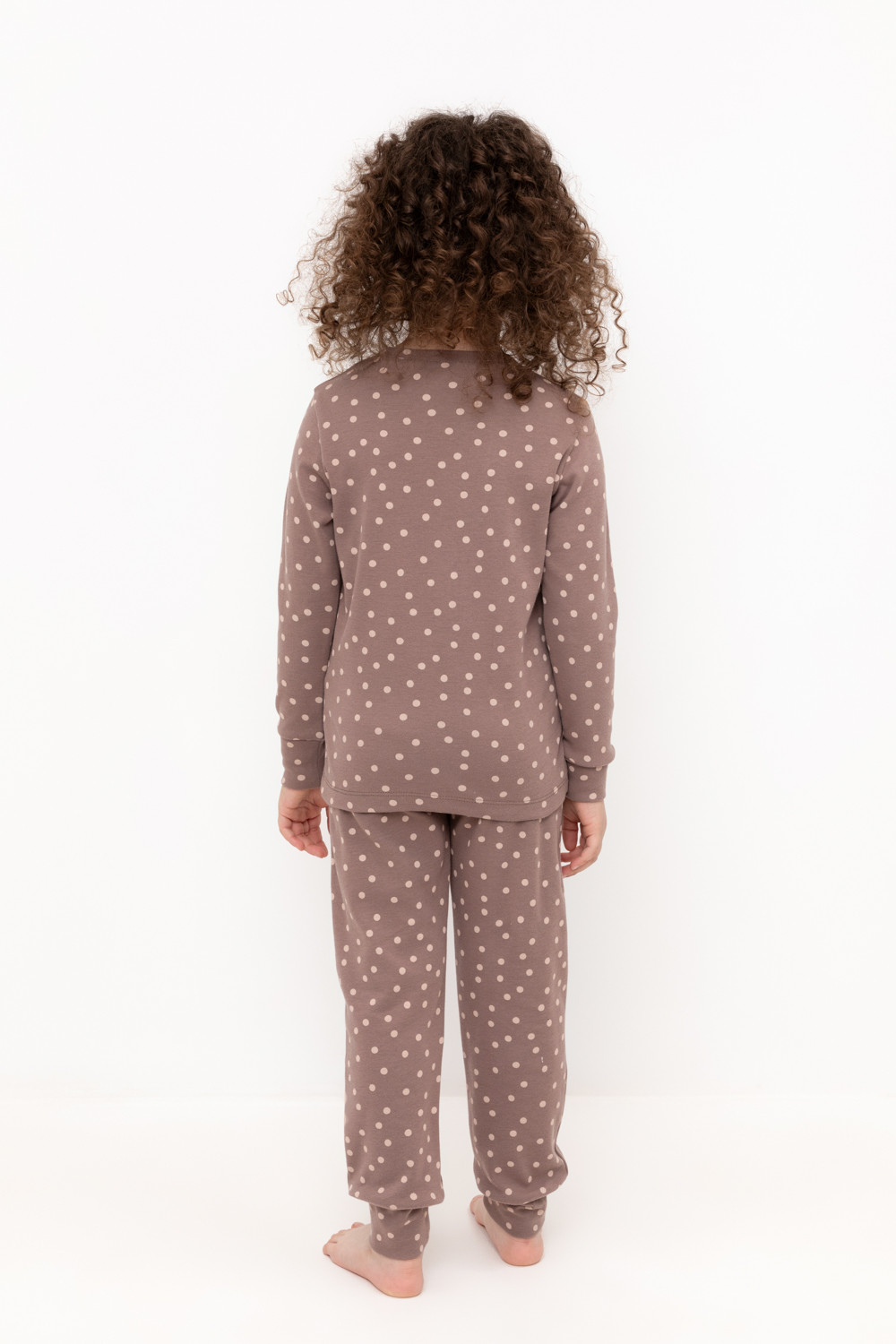 Пижама для девочки, артикул: К 1621, цвет: коричневый, фото 4