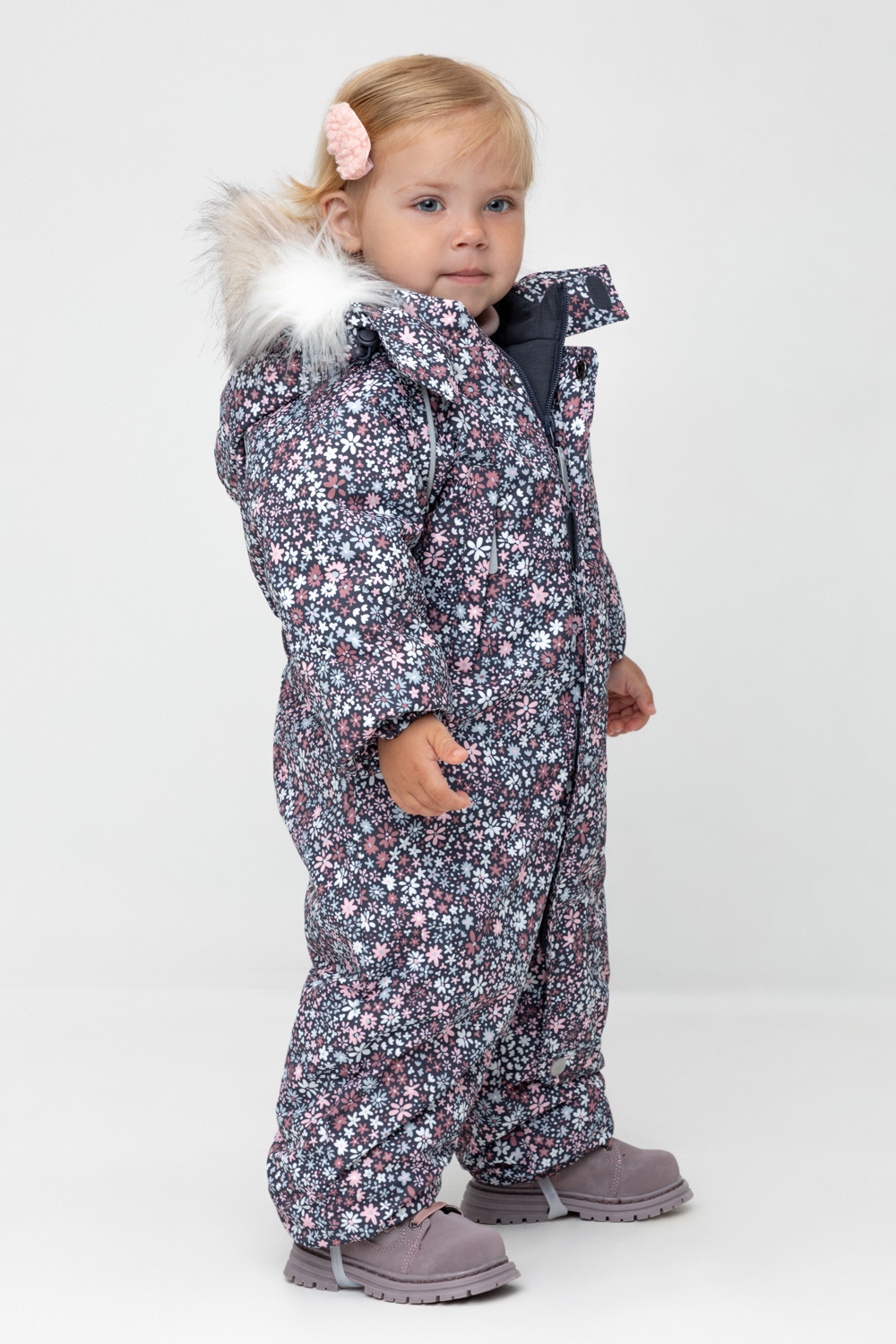 Комбинезоны утепленные для девочки, артикул: ВК 60116/н/1 Ал, цвет: синий, фото 4