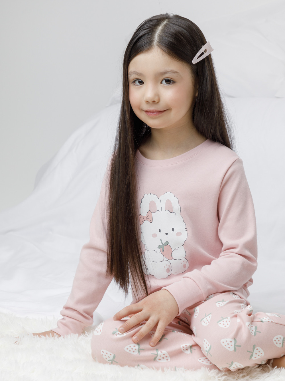 Пижама для девочки, артикул: К 1541, цвет: розовый, фото 4