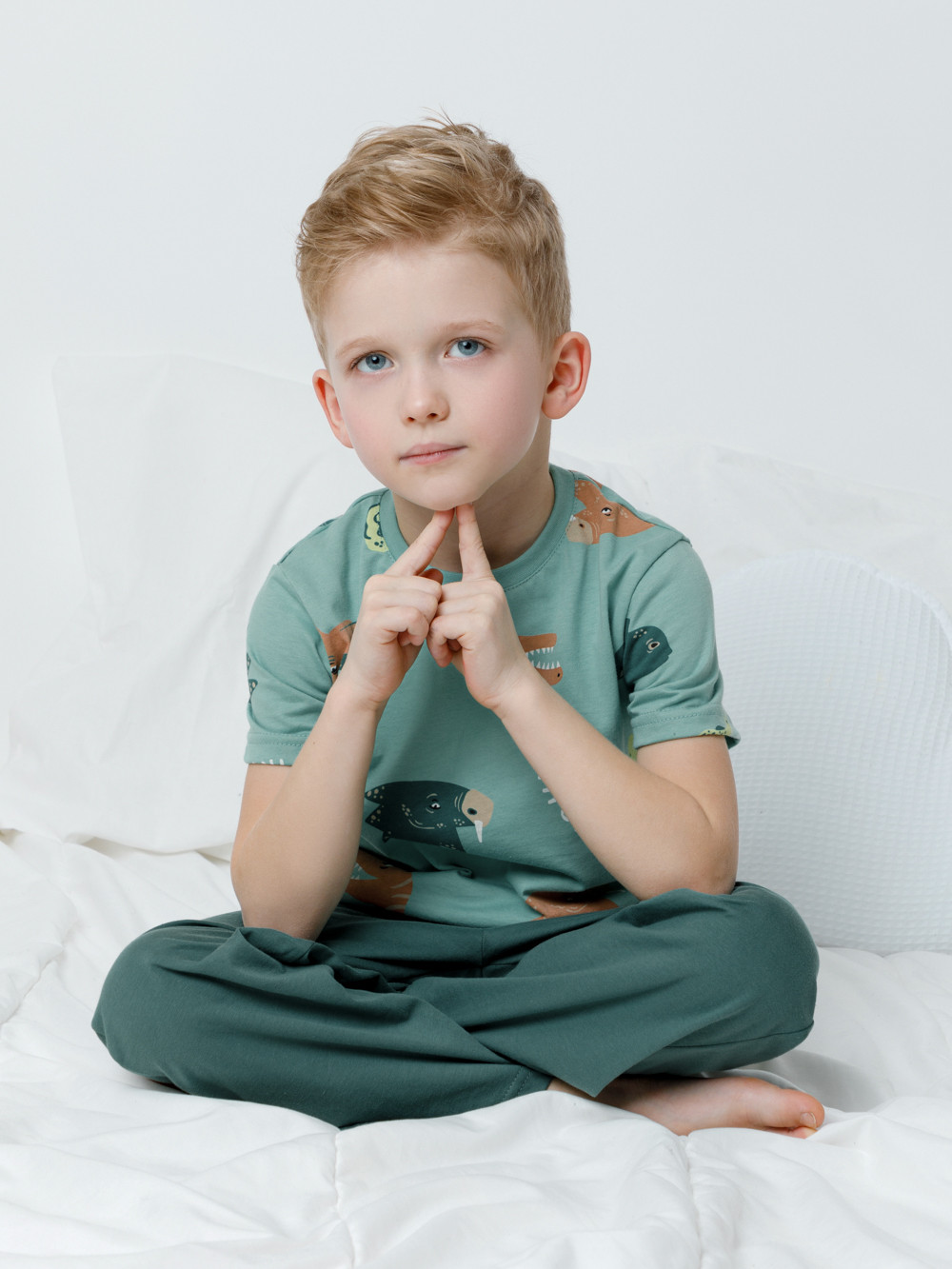 Пижама для мальчика, артикул: К 1646, цвет: зеленый, фото 4