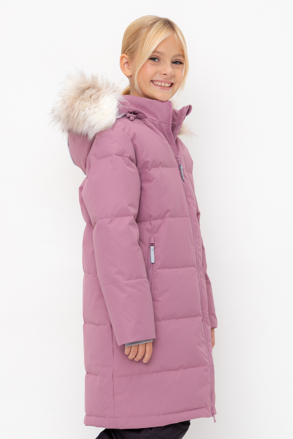 Пальто для девочки, артикул: ВК 34069/1 УЗГ, цвет: фиолетовый, фото 4