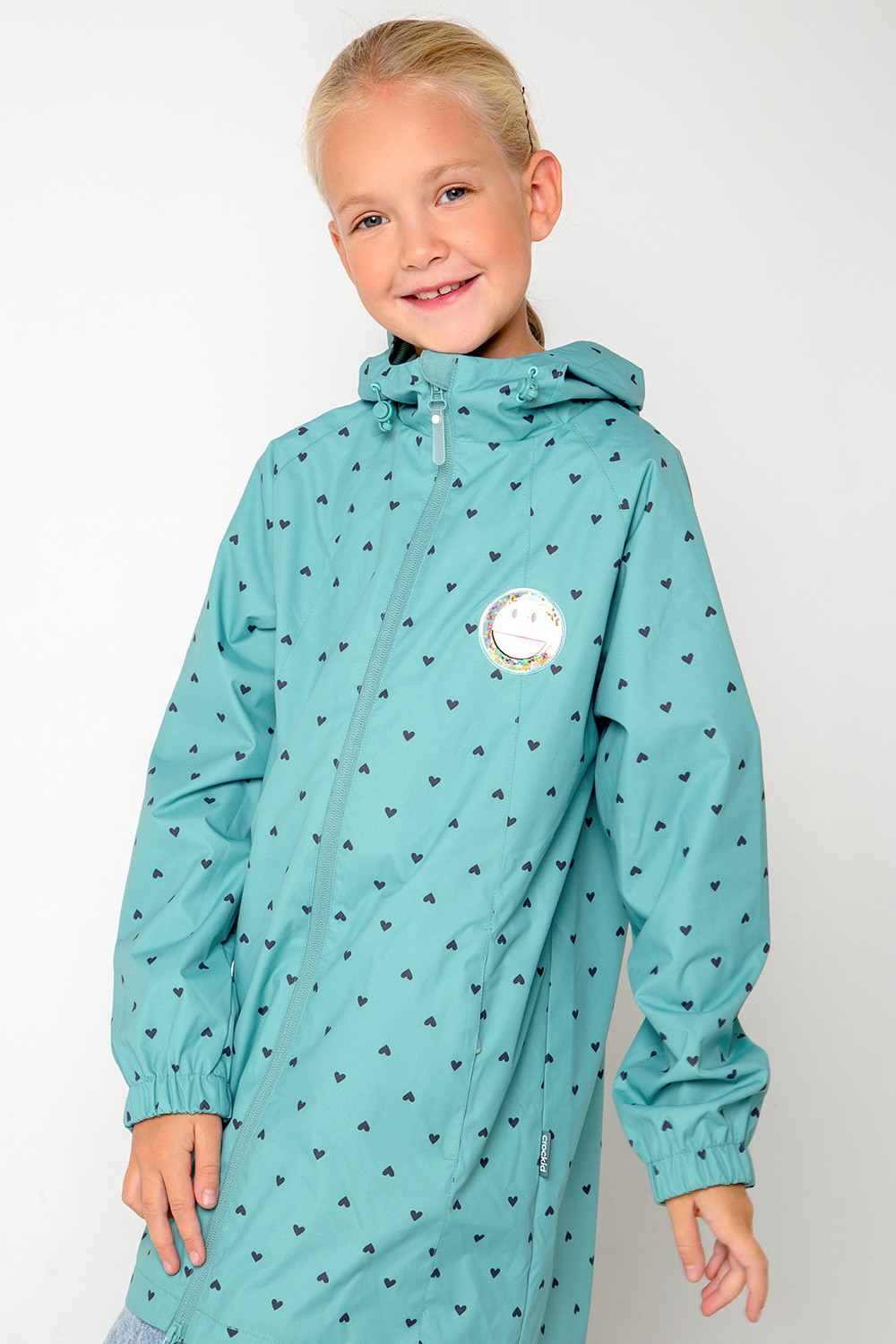 Пальто для девочки, артикул: ВК 32127/н/2 ГР, цвет: бирюзовый, фото 4