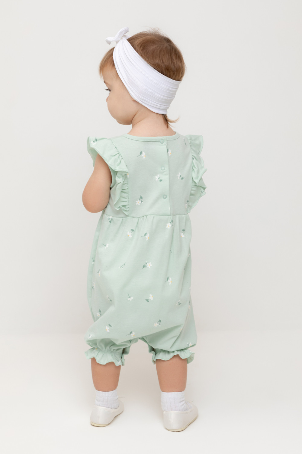 Полукомбинезон для девочки, артикул: КР 6408, цвет: зеленый, фото 4