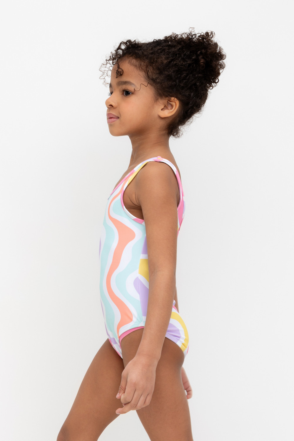 Купальник для девочки, артикул: ТК 16006/15н ФВ, цвет: белый, фото 4