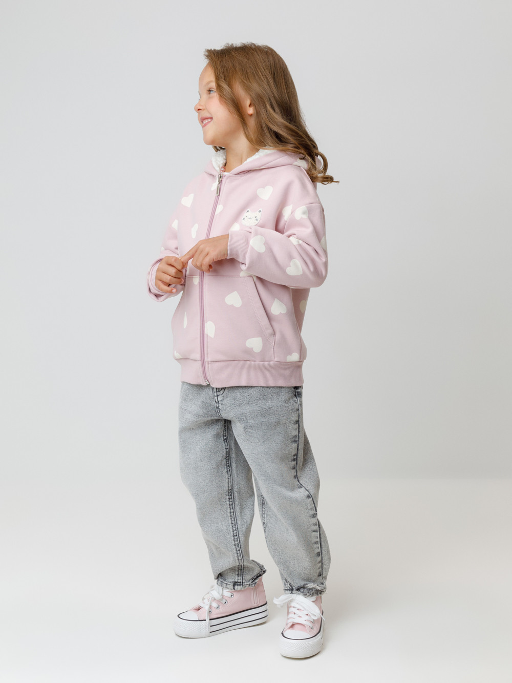 Толстовка для девочки, артикул: КР 302826, цвет: розовый, фото 4