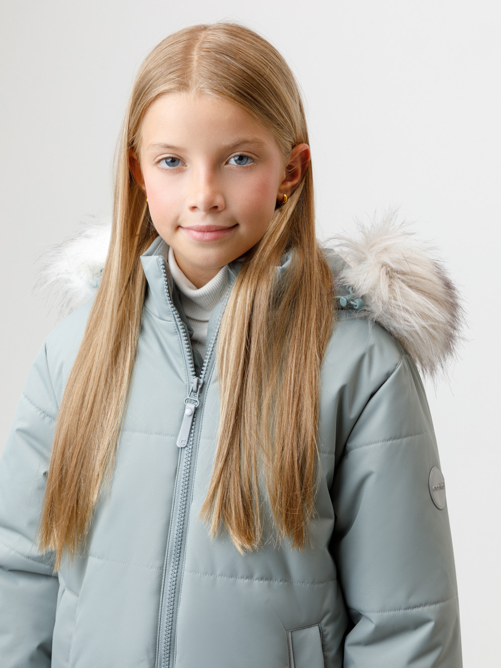 Пальто для девочки, артикул: ВК 38110/2 УЗГ, цвет: зеленый, фото 4