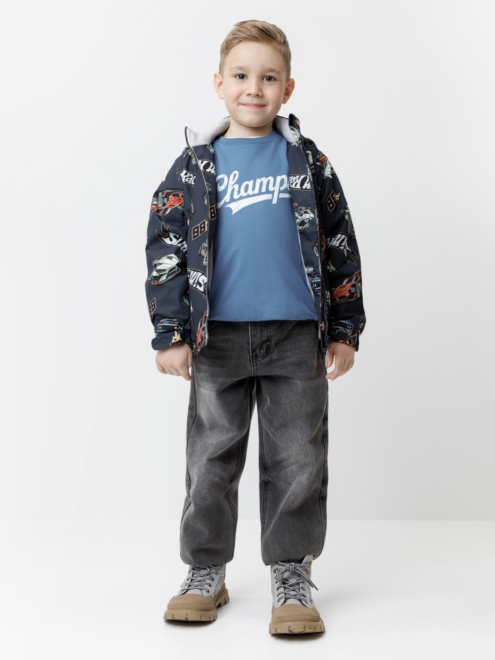 Куртки для мальчика, артикул: ВК 30159/н/1 Ал, цвет: темно-серый, фото 4