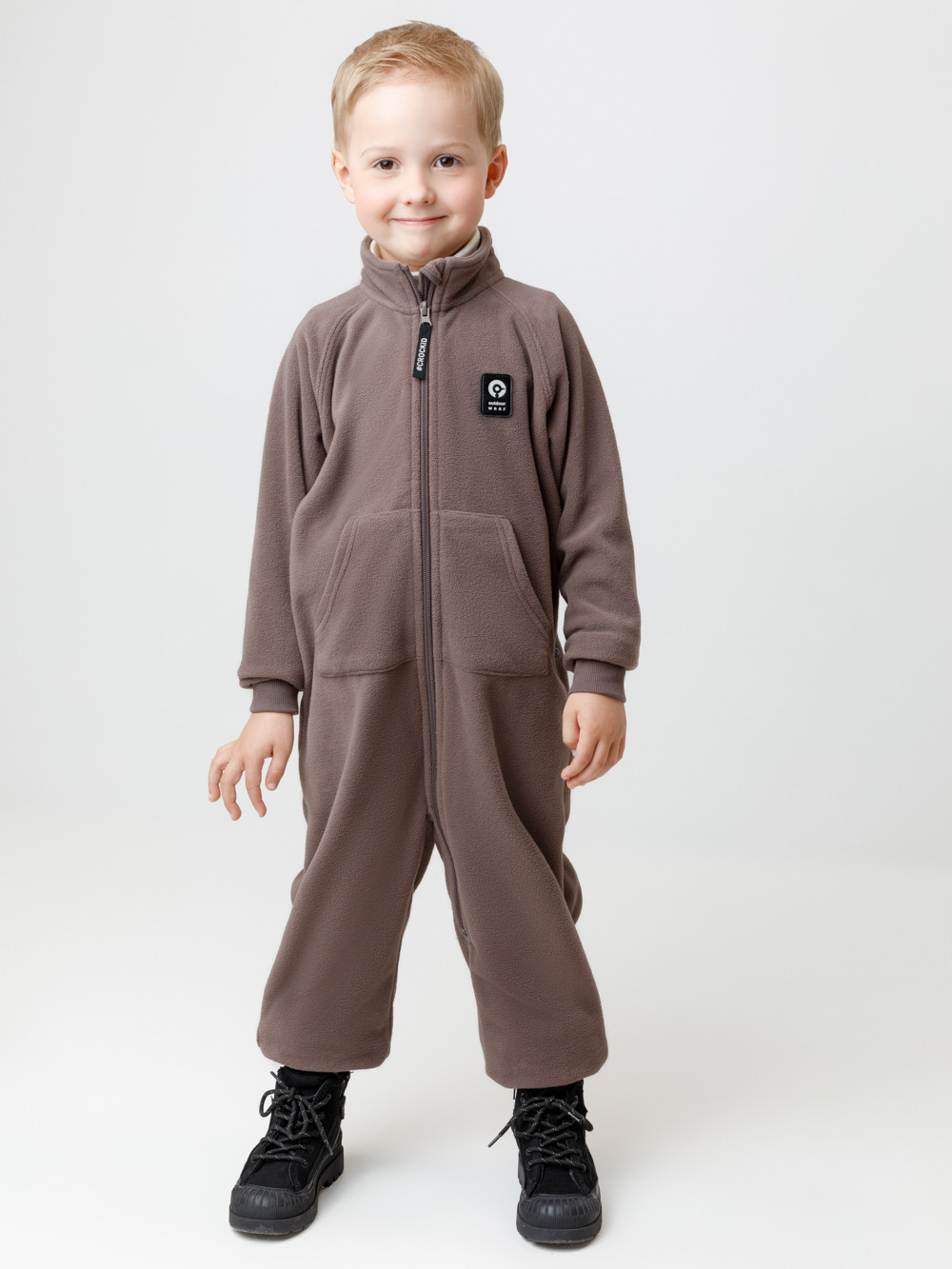 Комбинезон для мальчика, артикул: ФЛ 60006/8 ГР, цвет: коричневый, фото 4
