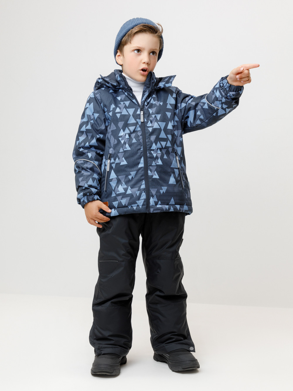 Куртки для мальчика, артикул: ВК 36102/н/4 ГР ( 92-122), цвет: темно-синий, фото 3