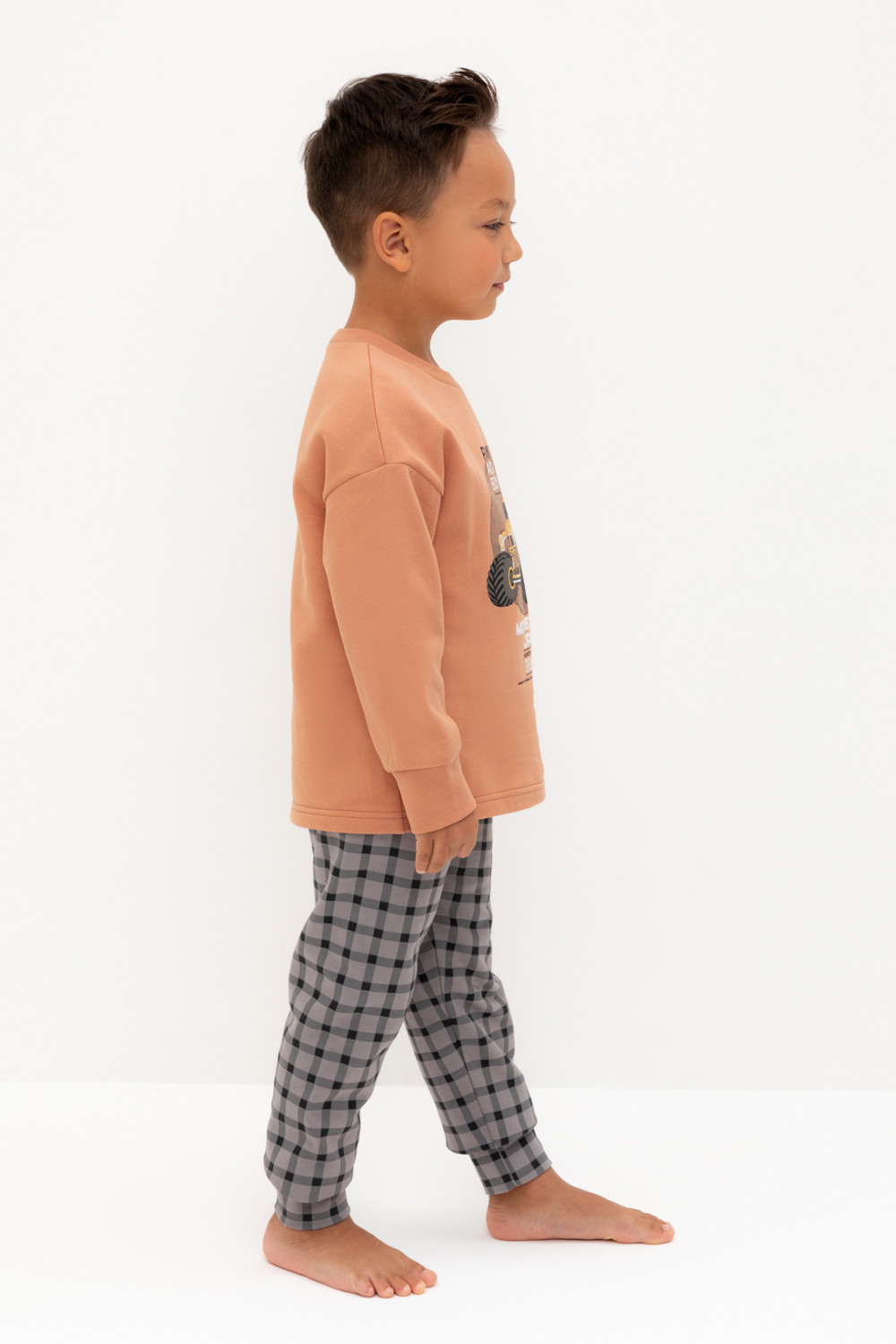 Пижама для мальчика, артикул: К 1567, цвет: коричневый, фото 4