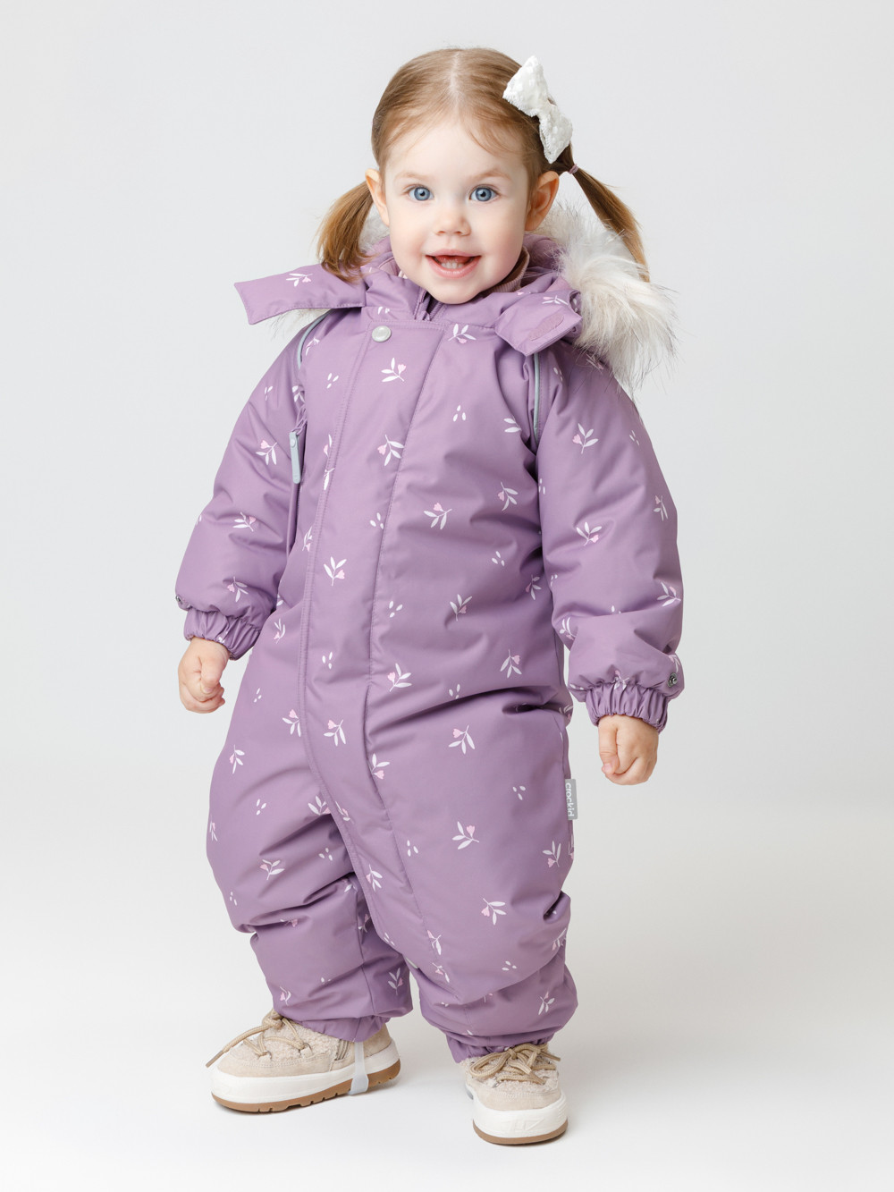 Комбинезоны утепленные для девочки, артикул: ВК 60116/н/13 Ал, цвет: бордовый, фото 4