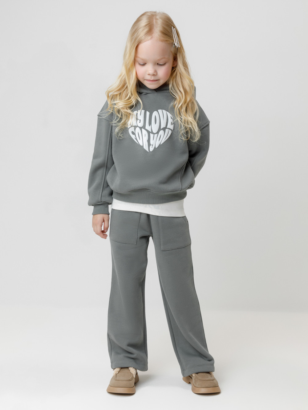 Худи для девочки, артикул: КР 302815, цвет: зеленый, фото 4