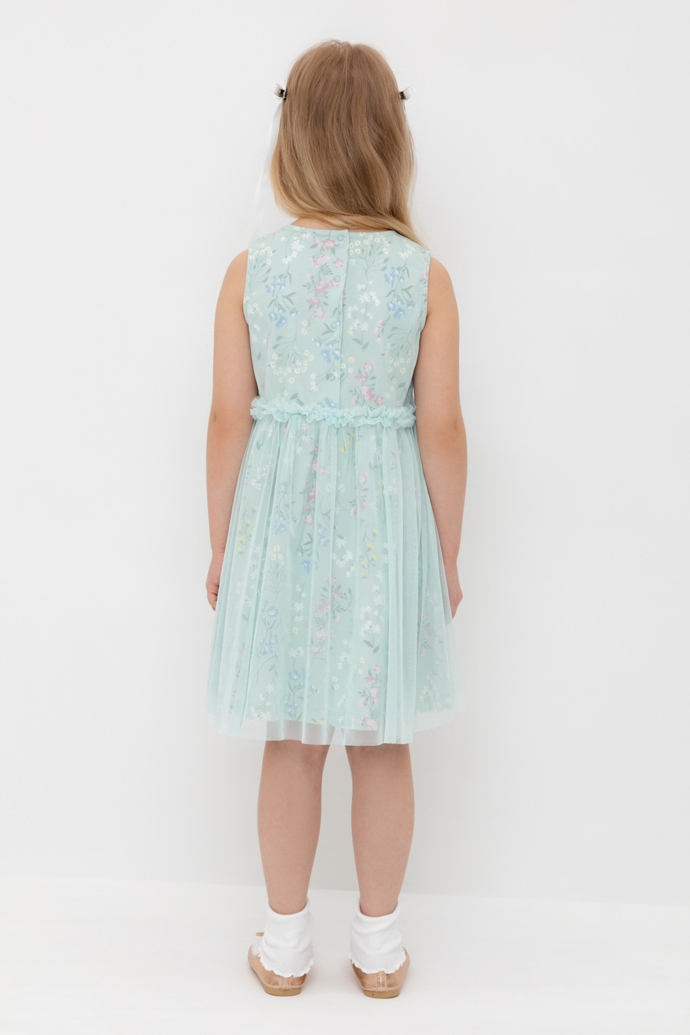 Платье для девочки, артикул: КР 5734-1, цвет: голубой, фото 4