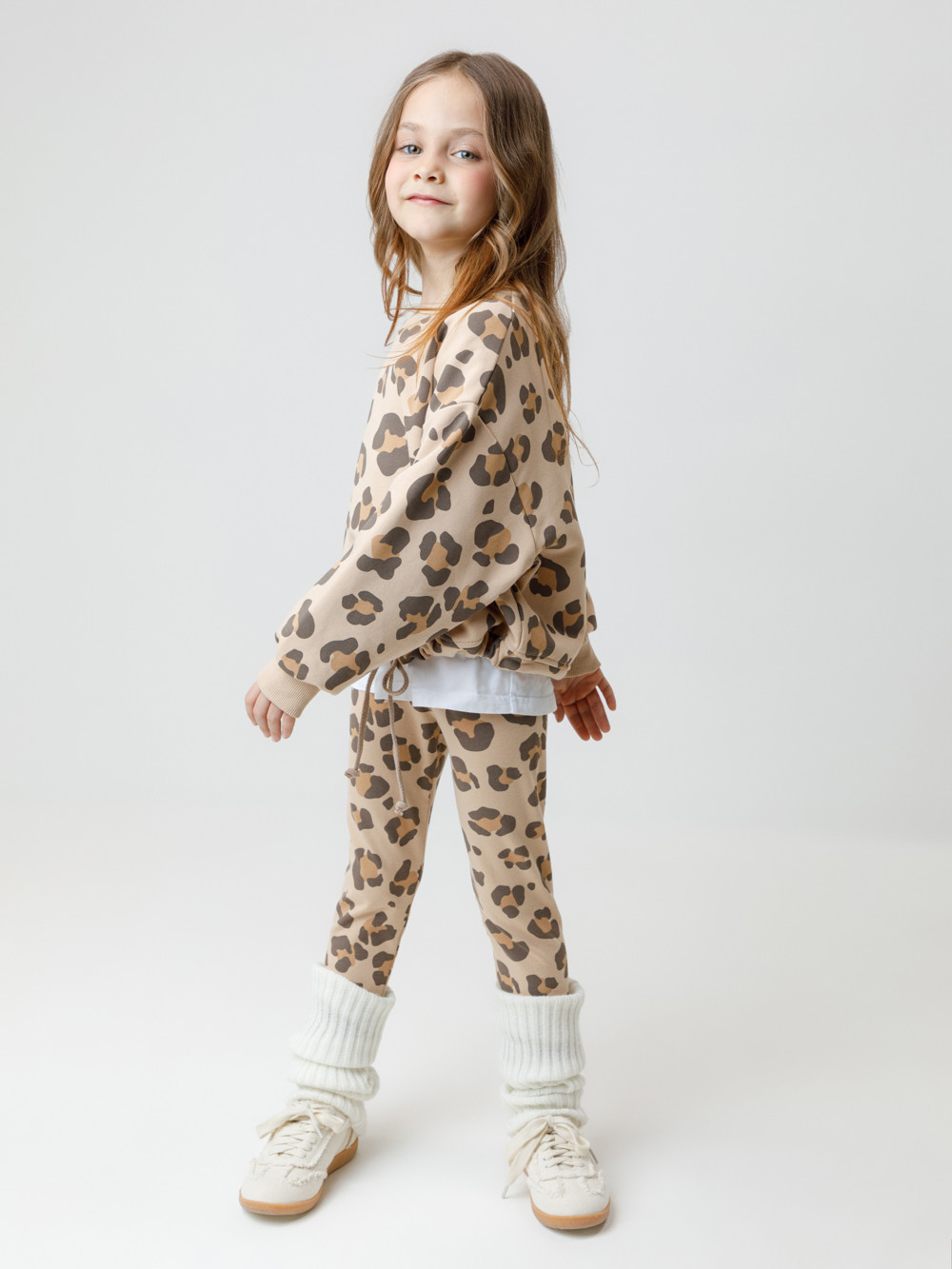 Лосины для девочки, артикул: КР 4074, цвет: бежевый, фото 4