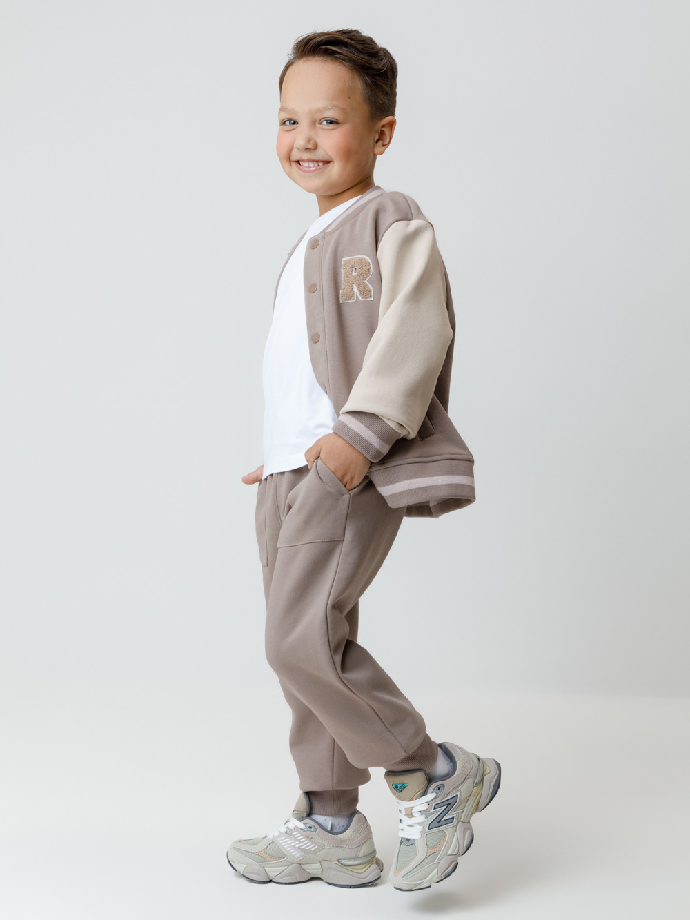 Жакет для мальчика, артикул: КР 302678, цвет: коричневый, фото 4