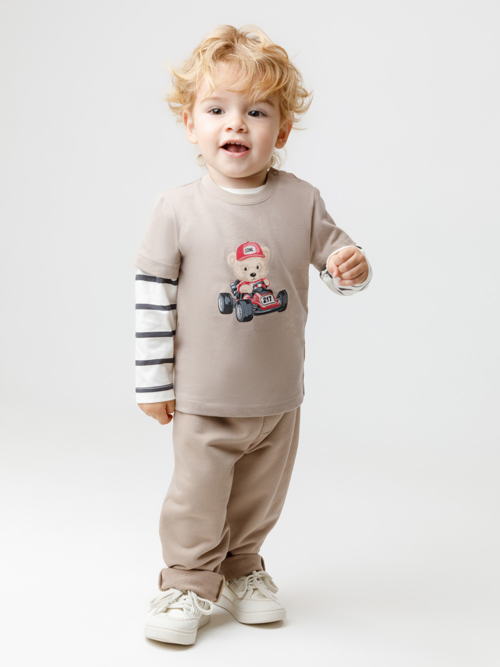 Брюки для мальчика, артикул: КР 400826, цвет: бежевый, фото 4