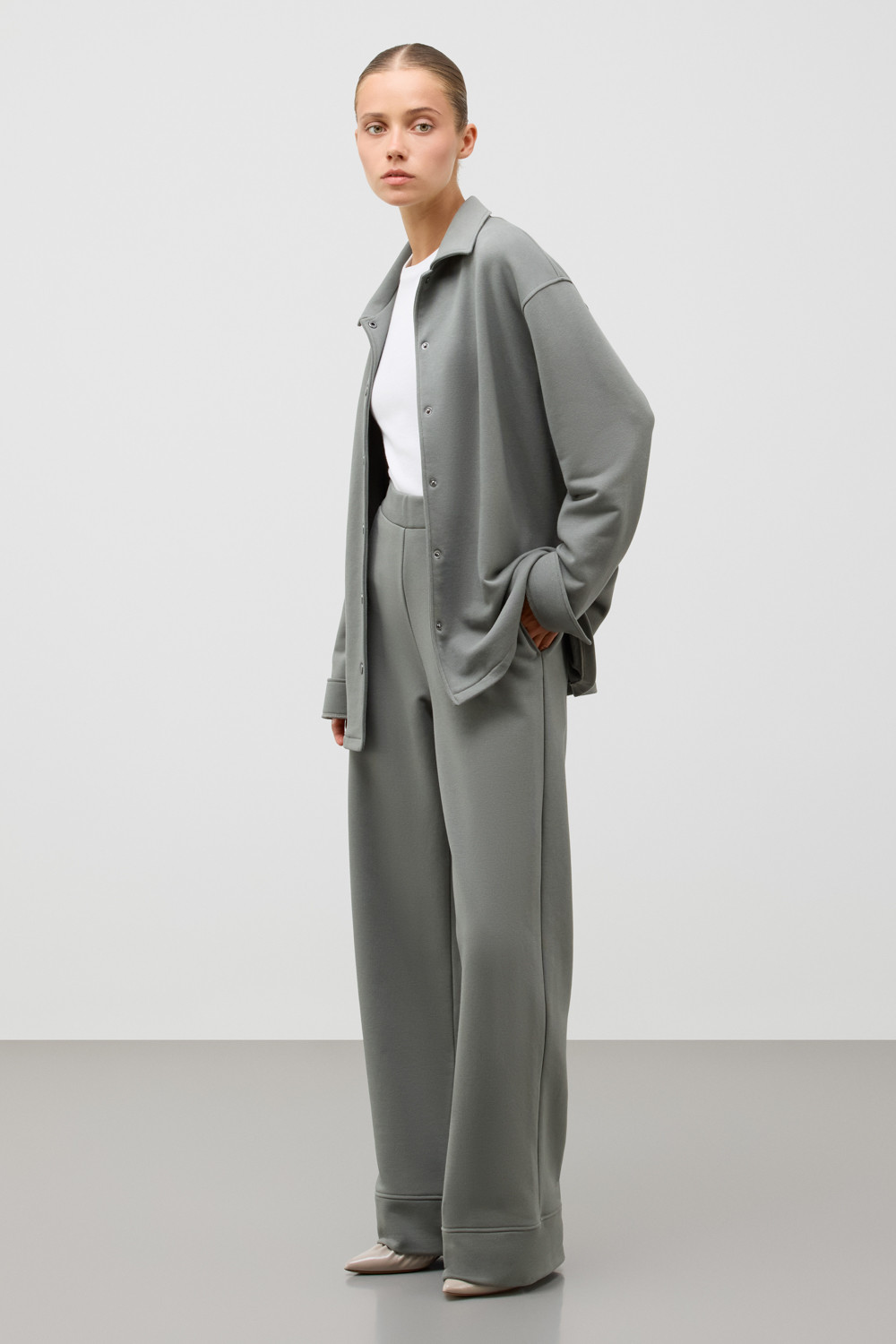 Брюки женские для мам, артикул: ЕВТ 4161, цвет: зеленый, фото 4