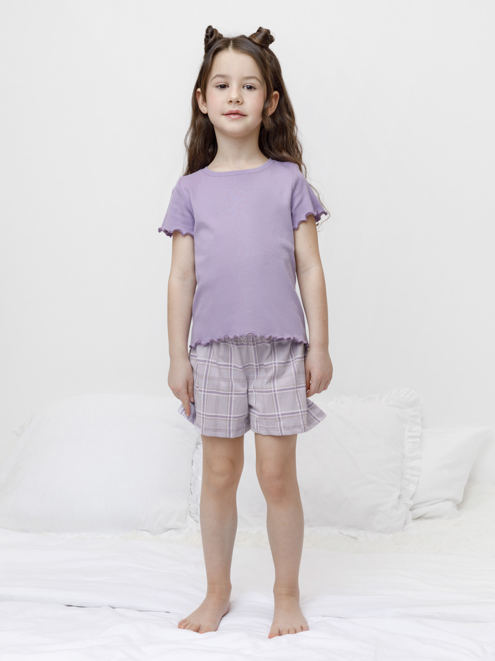 Пижама для девочки, артикул: К 1645, цвет: фиолетовый, фото 4