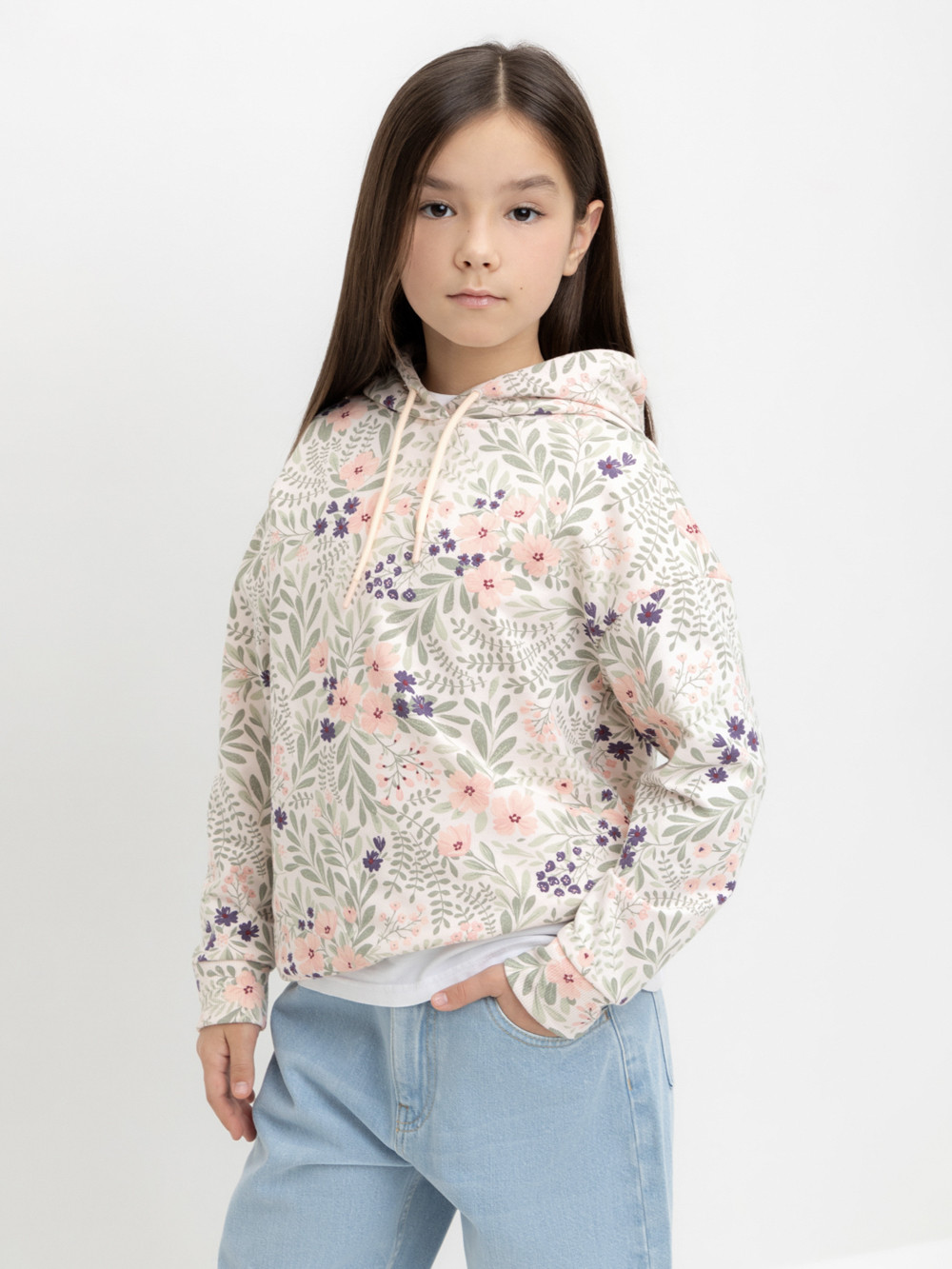 Худи для девочки, артикул: КР 302033, цвет: светло-розовый, фото 4