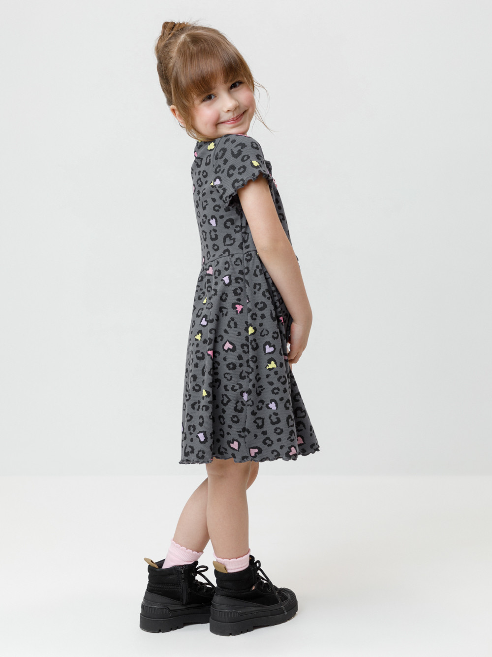 Платье для девочки, артикул: К 5793, цвет: серый, фото 4