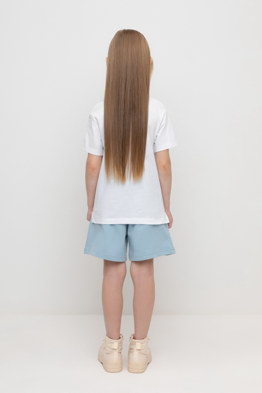 Шорты для девочки, артикул: К 400664, цвет: голубой, фото 4