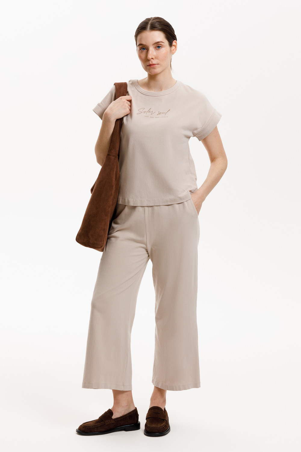 Футболки женские для мам, артикул: ЕВТ 3305, цвет: бежевый, фото 4