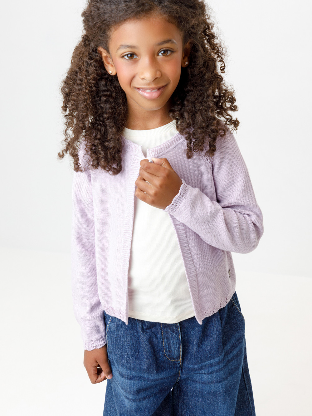 Жакет для девочки, артикул: КВ 30092/25, цвет: фиолетовый, фото 4