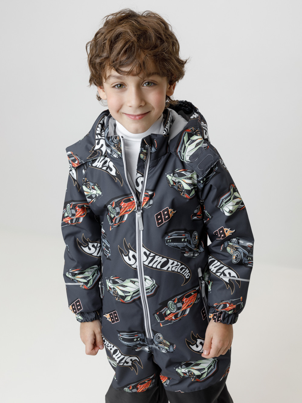 Комбинезоны утепленные для мальчика, артикул: ВК 60111/н/9 УЗГ, цвет: темно-серый, фото 4