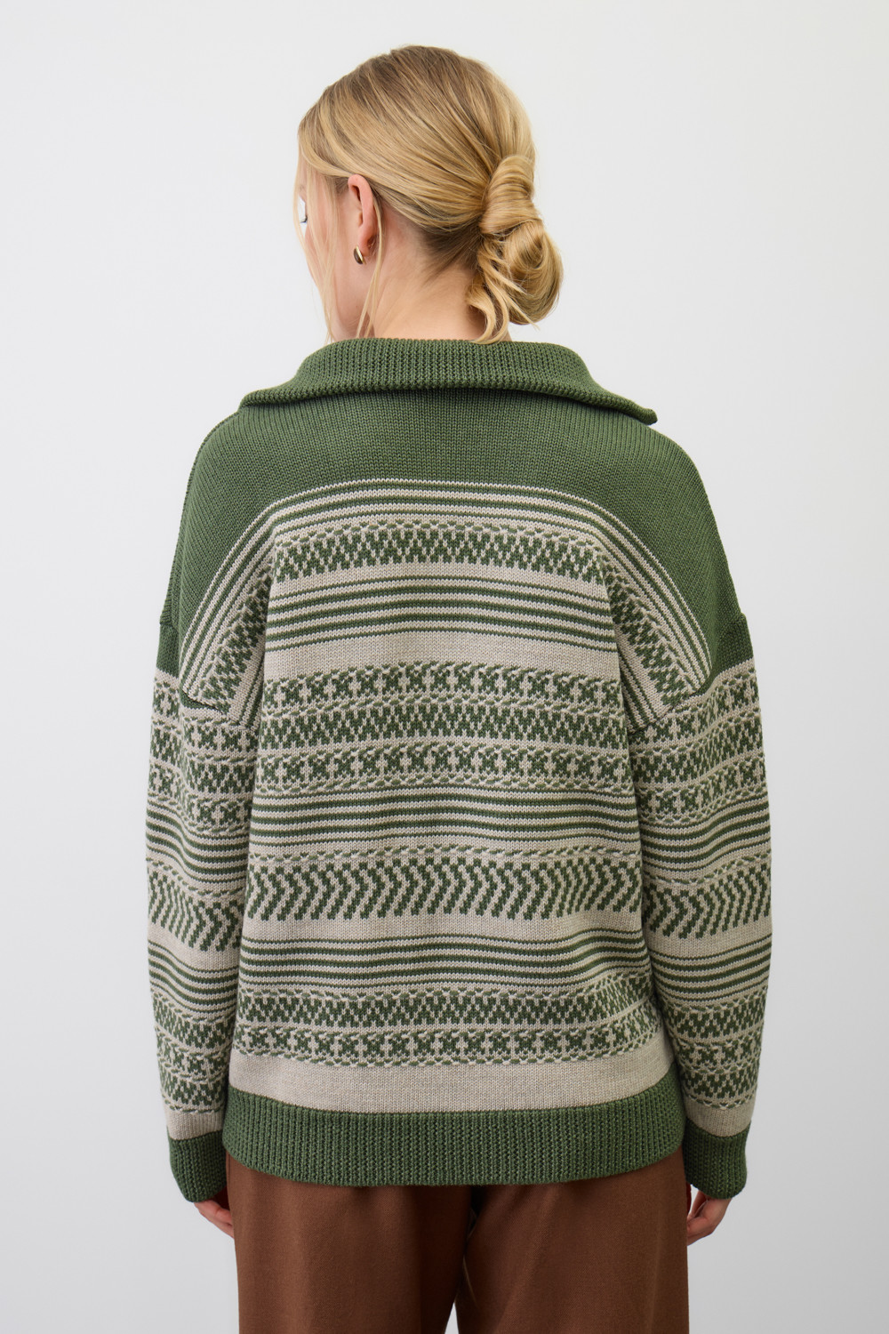 Джемперы женские для мам, артикул: ЕВ 30281/ш, цвет: зеленый, фото 4