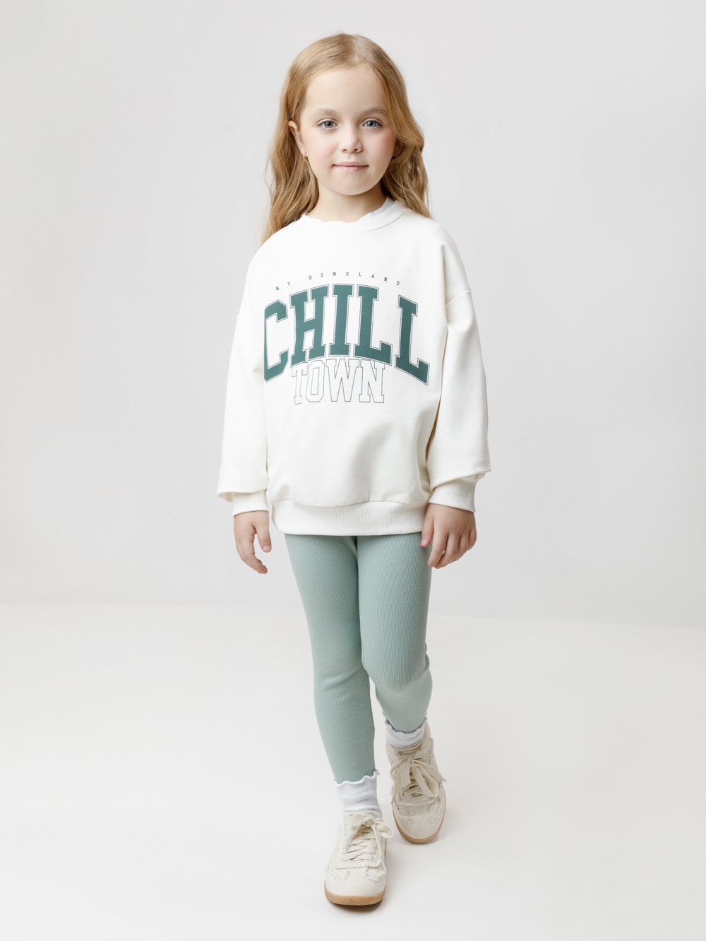 Лосины для девочки, артикул: КР 400085, цвет: голубой, фото 4