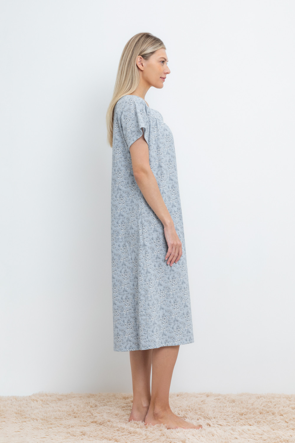 Сорочки ночные женские для мам, артикул: Е 10009, цвет: синий, фото 4