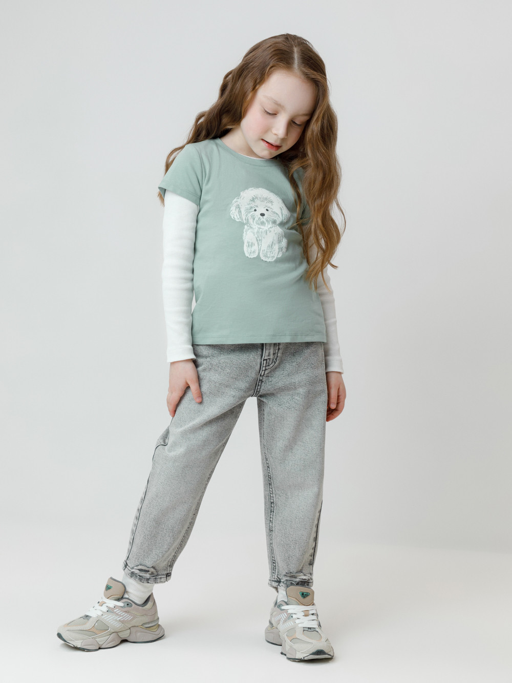 Футболка для девочки, артикул: КР 302822, цвет: голубой, фото 4