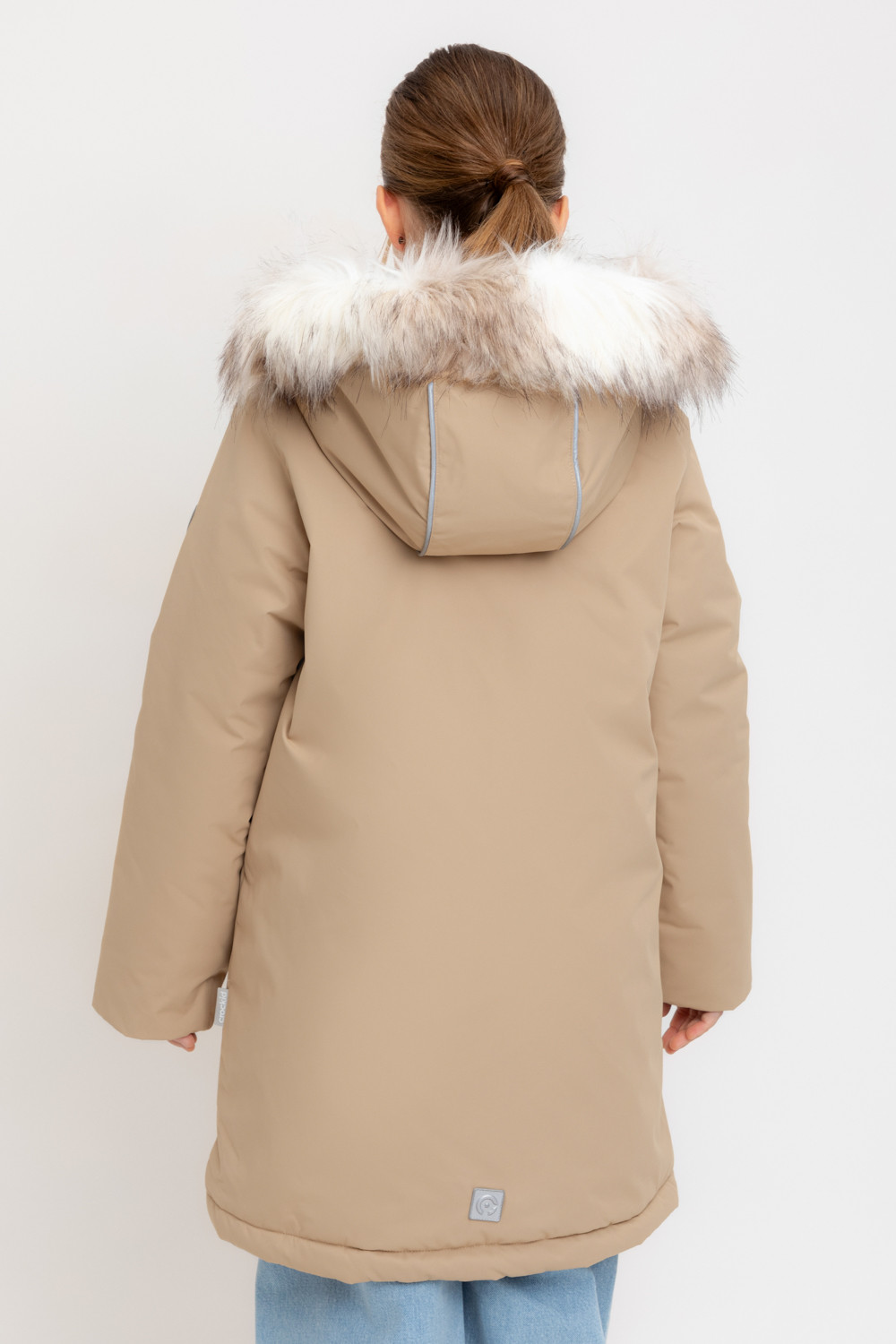 Пальто для девочки, артикул: ВК 38104/2 УЗГ, цвет: бежевый, фото 4