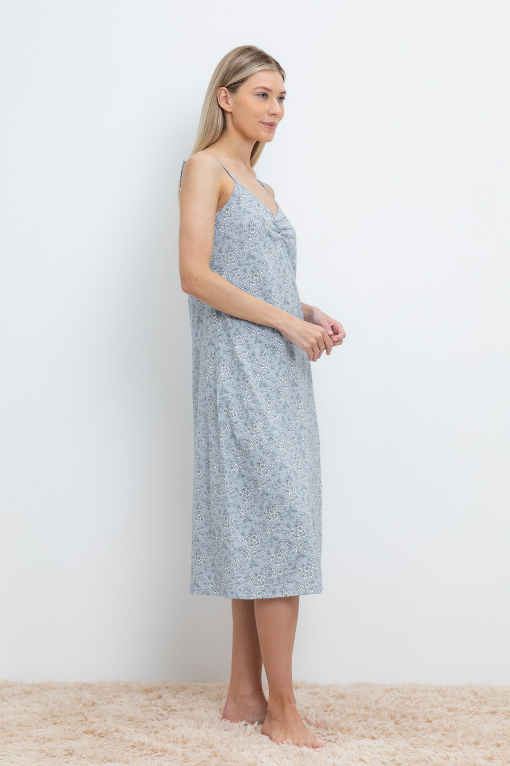 Сорочки ночные женские для мам, артикул: Е 10008, цвет: синий, фото 4