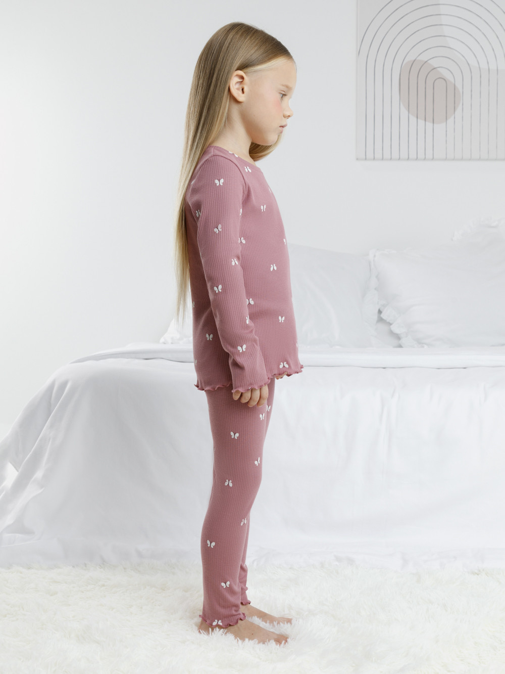 Пижама для девочки, артикул: К 1618, цвет: розовый, фото 4
