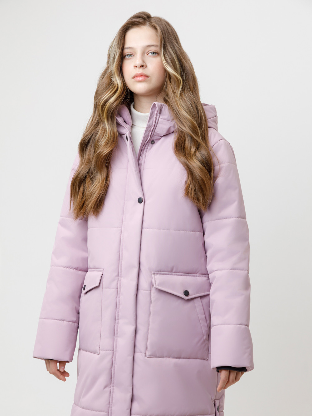 Пальто для девочки, артикул: ВК 38128/1 УЗГ, цвет: розовый, фото 4